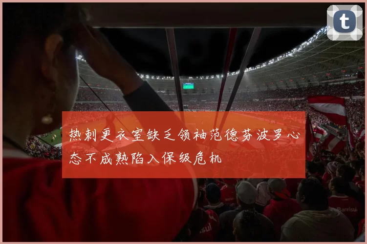 热刺更衣室缺乏领袖范德芬波罗心态不成熟陷入保级危机